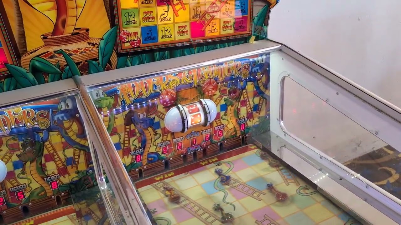 Playing Adders And Ladders 2p Game In The Arcades