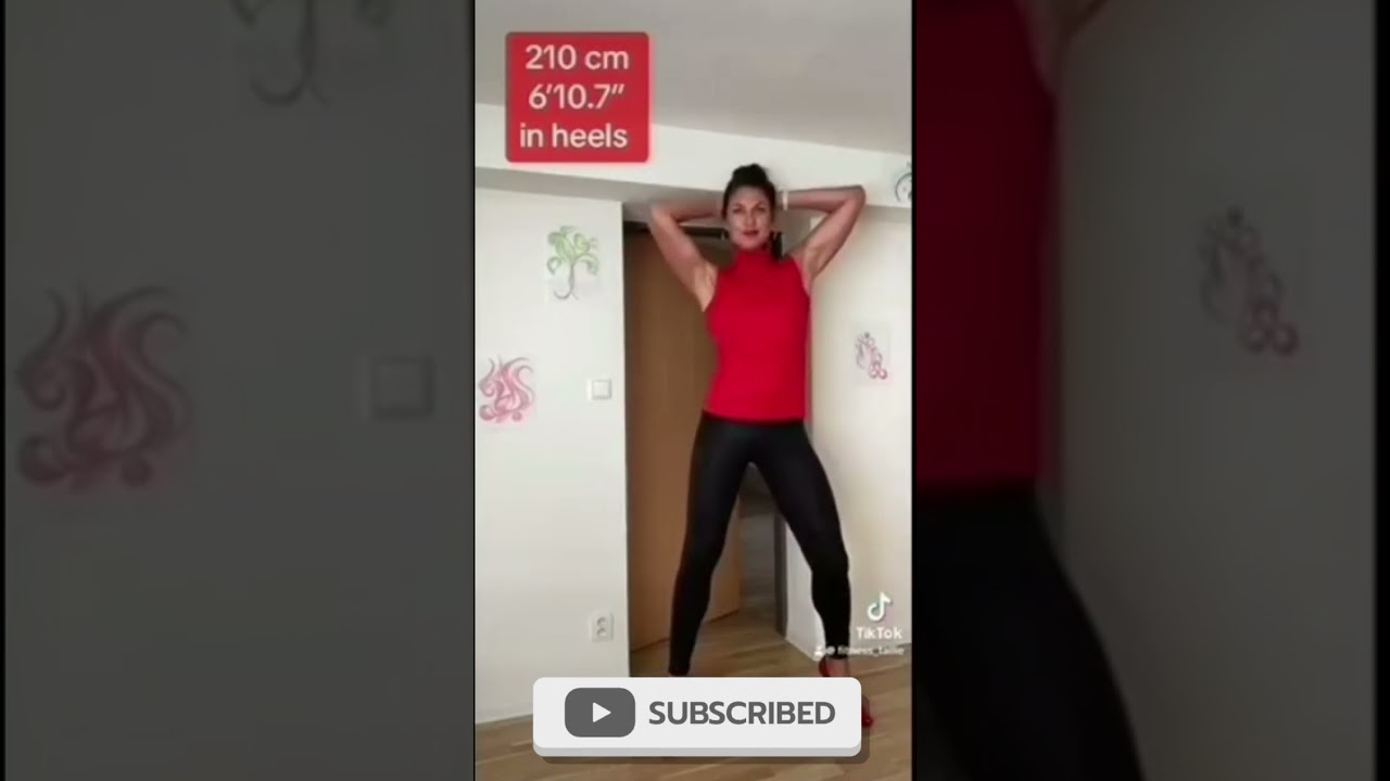 Tall girl with/without heels👠👠VS Short door 