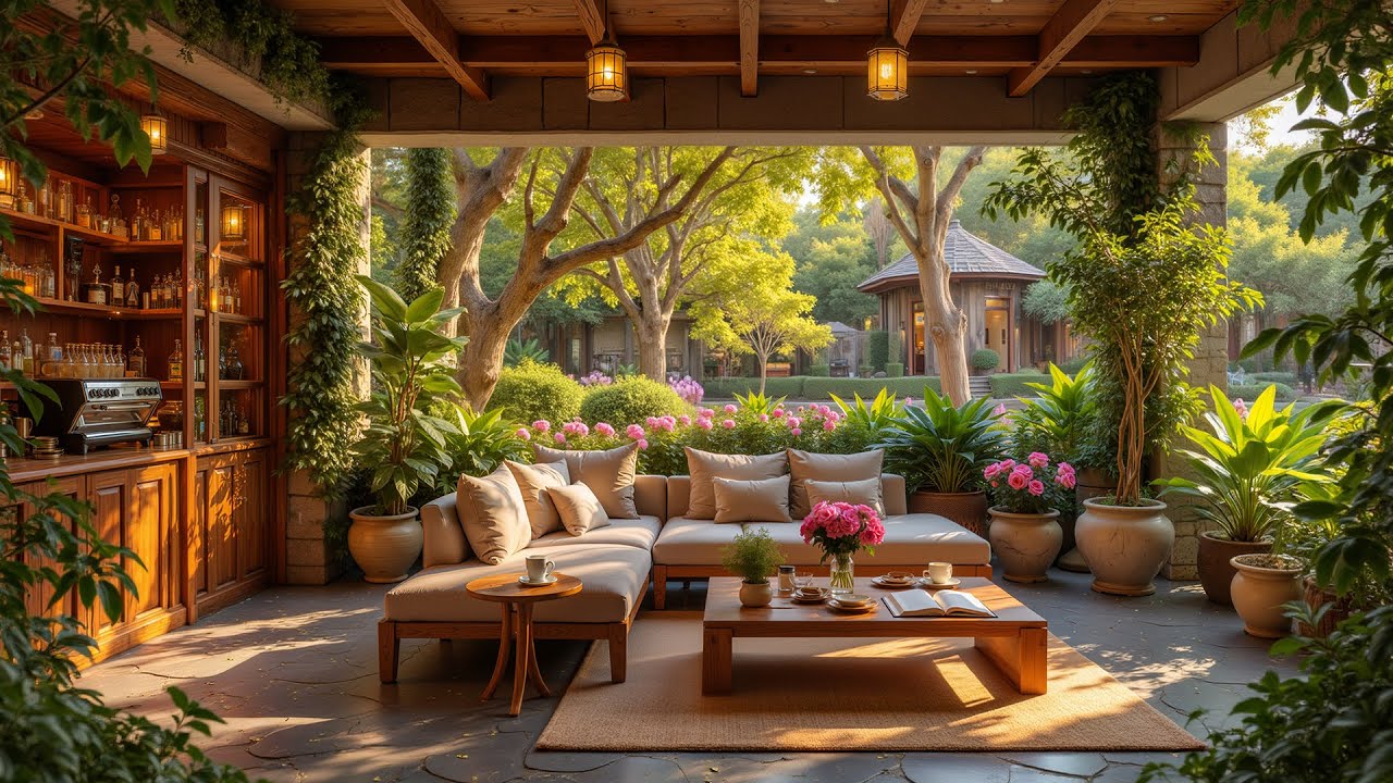 Relaxing Spring Jazz Music Coffee Shop Ambience 🌸 Smooth Jazz for Focus and Calm Mood