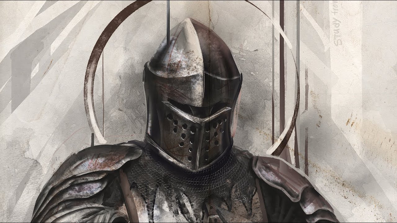 Digital painting knight study