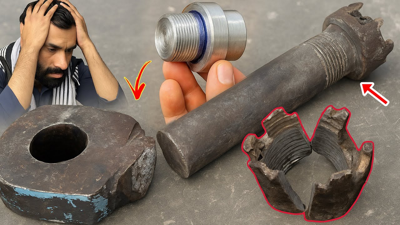 A Preeminent Mechanic Repaired A Dilapidated Broken LONG HOOK Of Tractor Trolley Without Negligence