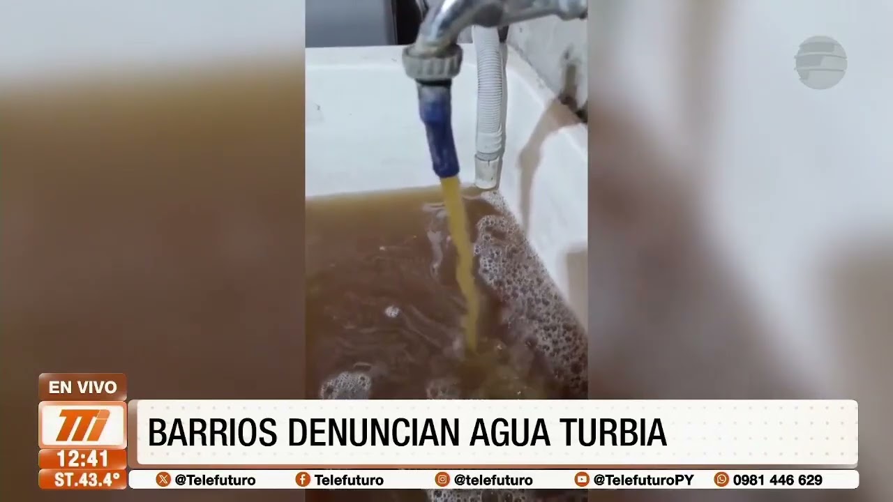 Barrios denuncian agua turbia
