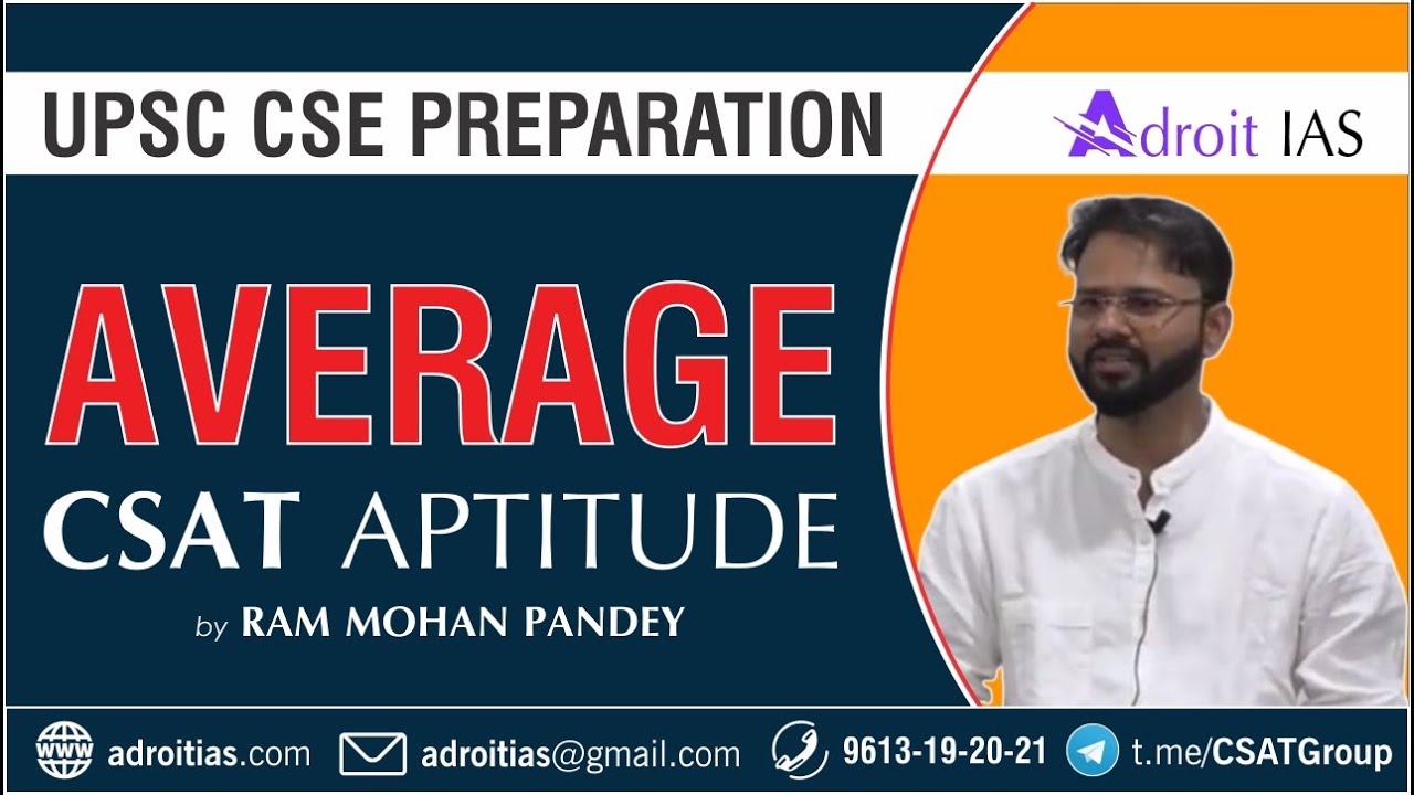 Average UPSC  CSAT| CSAT Average Questions |  Average for UPSC CSAT| Average Problems for UPSC