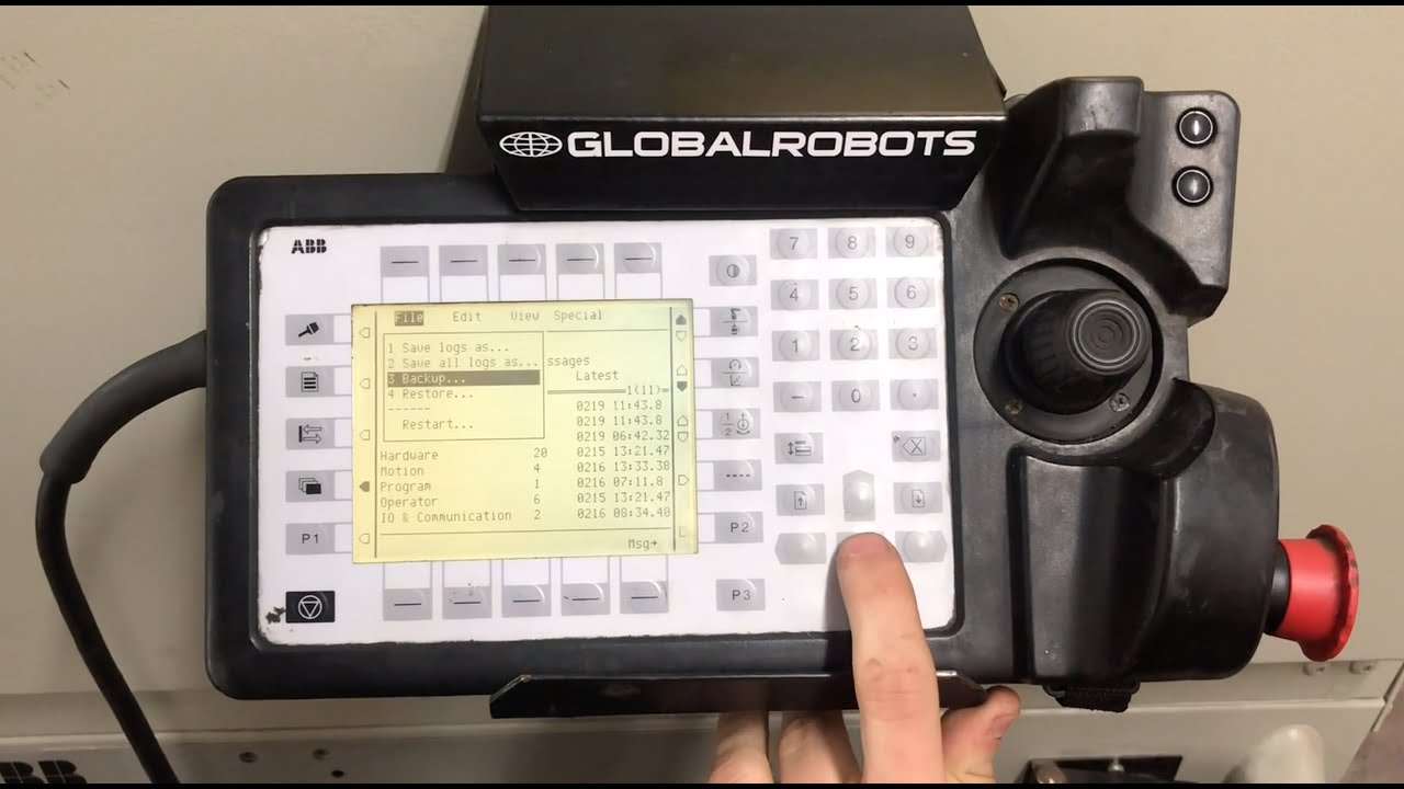 How to take a back up tutorial of an ABB S4C controller by Global Robots