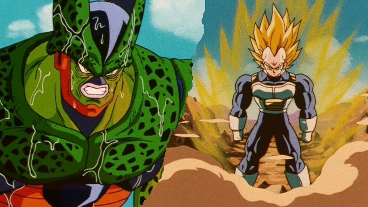 Super Vegeta vs Semi Perfect Cell Best Part (Japanese)