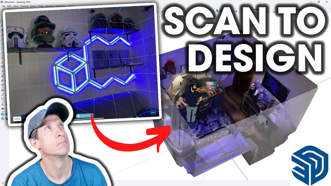 Самый быстрый способ моделирования существующих помещений в SketchUp!