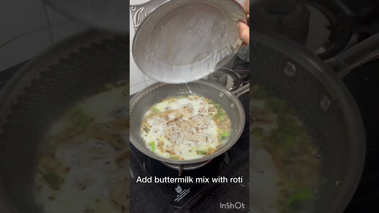 Leftover Roti Ki recipe with Buttermilk …. Very simple and be prepared in 10 minutes