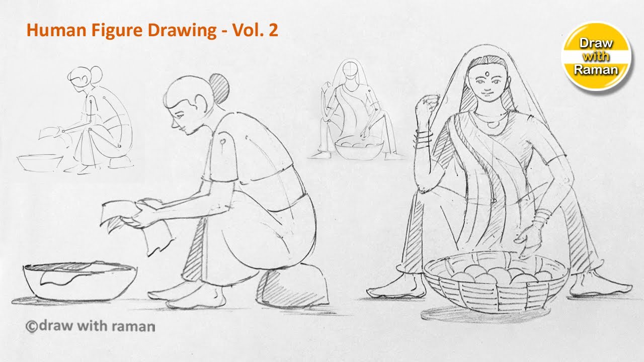 Human Figure Drawing Easy | Figure Drawing for Beginners