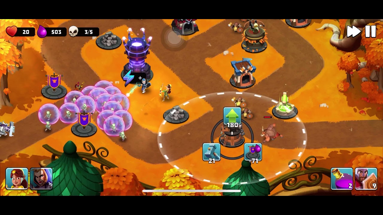 Castle Creeps TD: Chapter 13 - Level 52: Castle Outskirts ( 3 Stars Without Sentinel )
