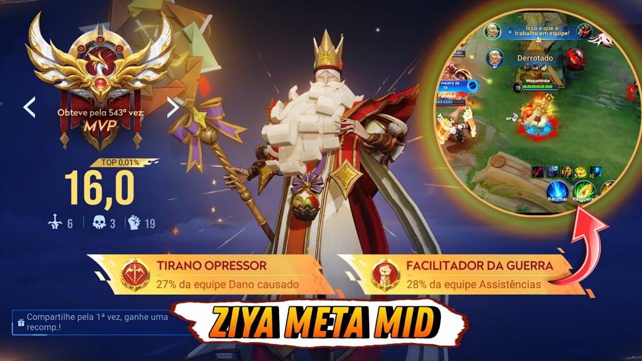 ZIYA ESTÁ MUITO FORTE | SERIA ELE NOVO META NO MID - HONOR OF KINGS