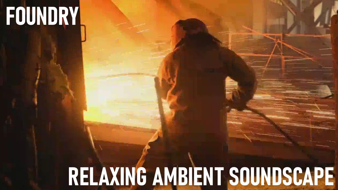 Relaxing Musical Soundscape - Foundry - Somber/Soft Synths - Industrial Repeating/Reverberant Thuds