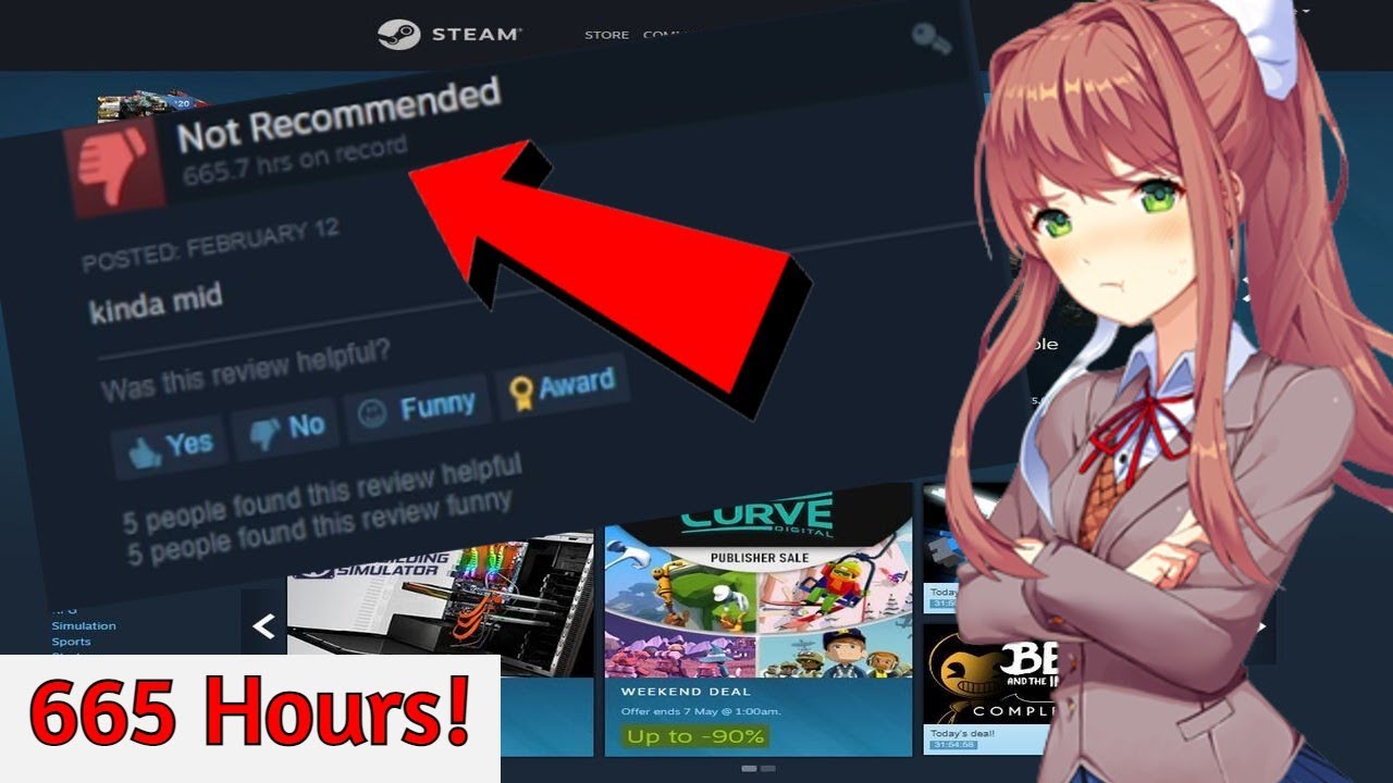 Steam Reviews for DDLC are Hilarious!