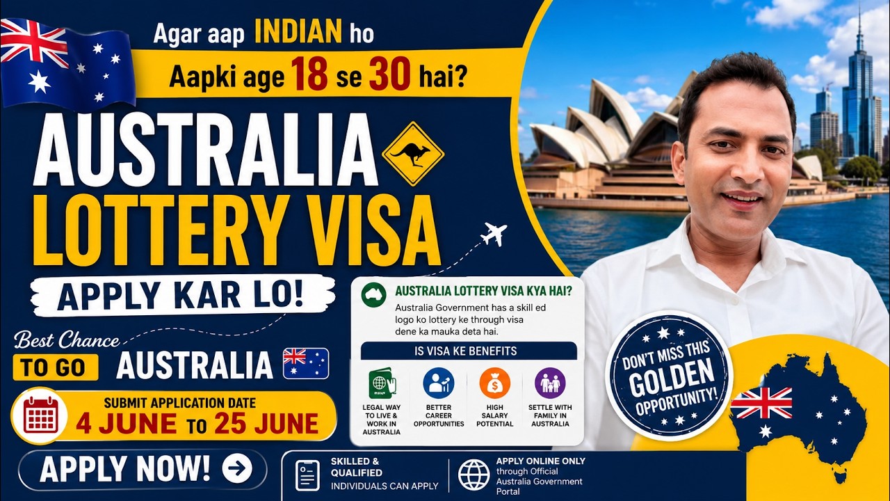 Australia Lottery Visa 2026 | Australia Work & Holiday Visa for Indians | Full Process Explained