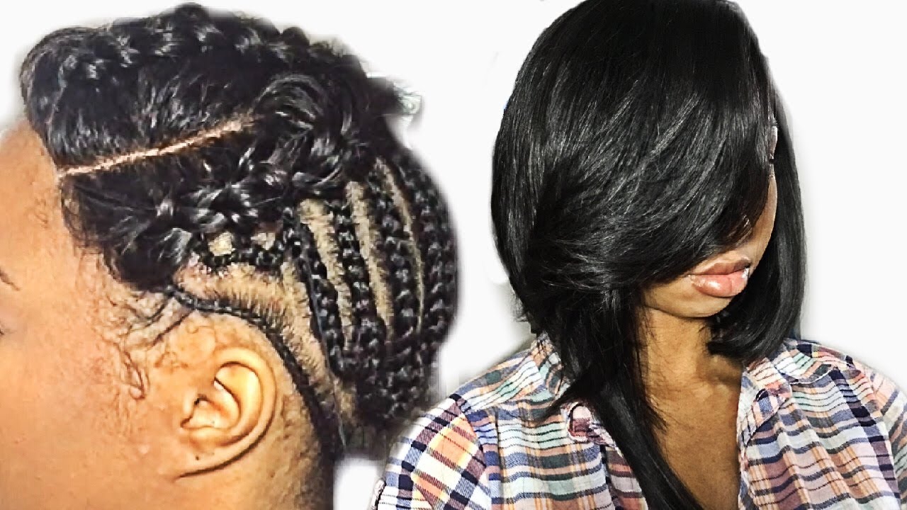 How to :Sew in with a lace closure/ Deep Side part lace closure bob/ Yiroo hair
