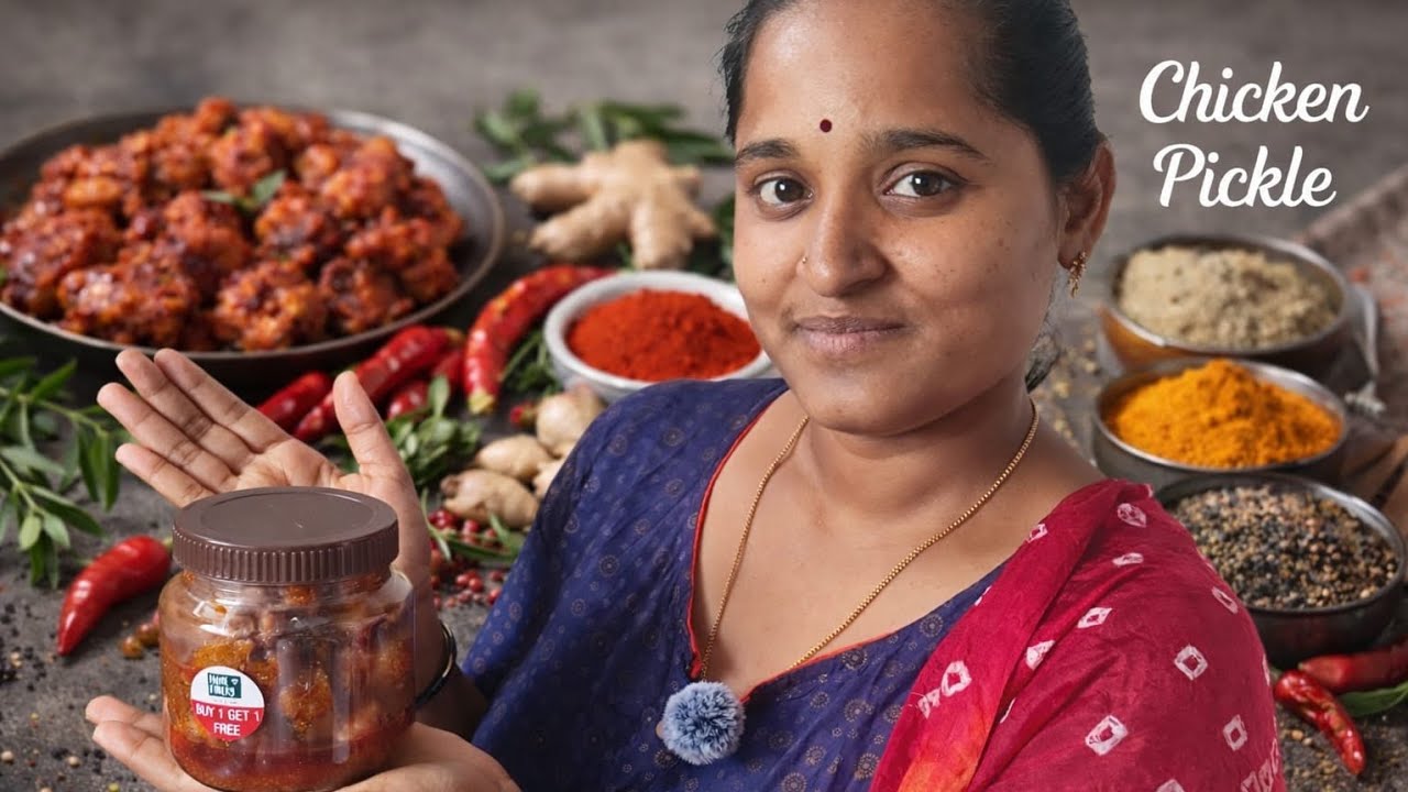 World’s Spiciest Guntur Chicken Pickle 🌶️ Andhra Special!#chicken #guntur 