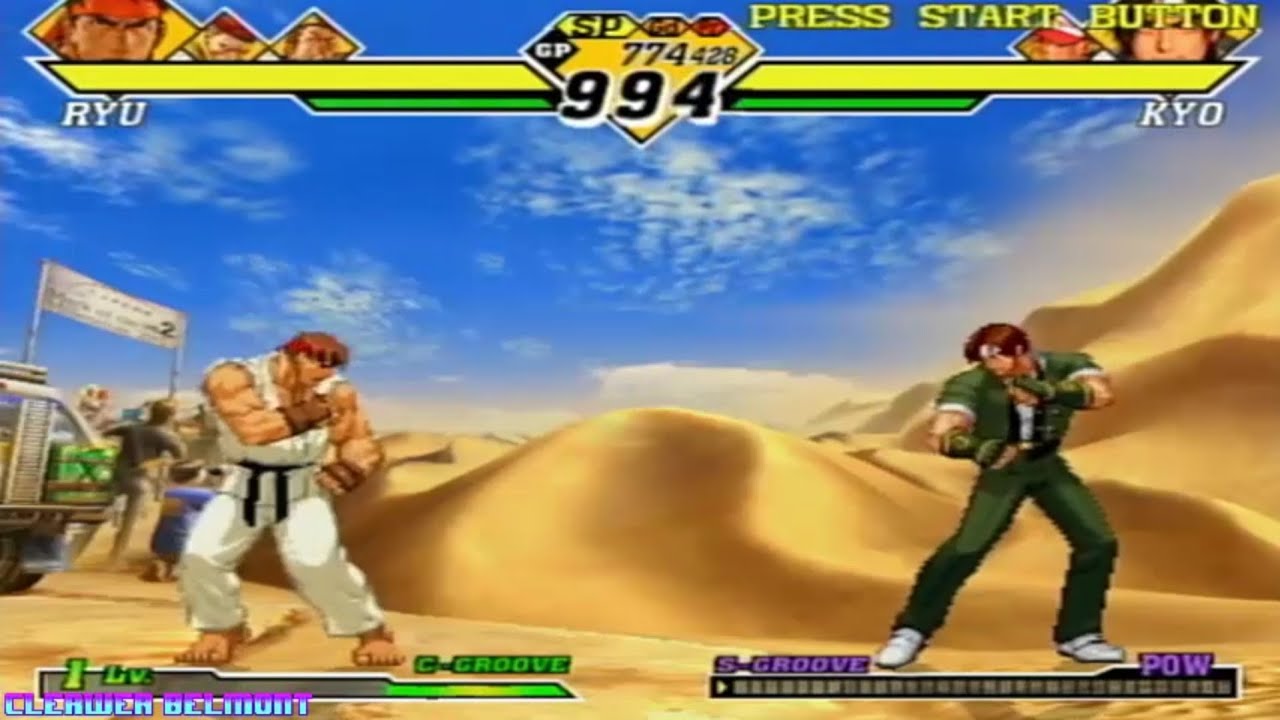 Capcom vs. SNK 2 (PS2) - Ryu, Dan and Rolento playthrough (No Commentary)