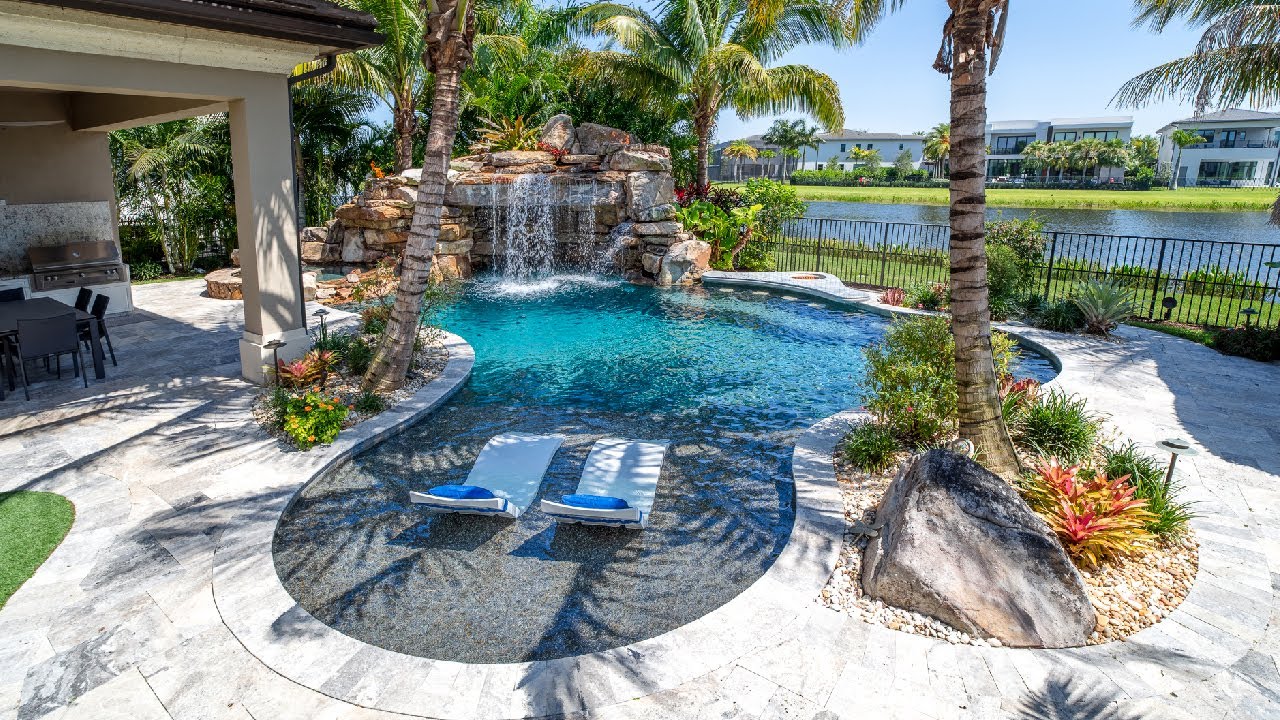 Insane Pools - Natural Rock Waterfall in Boca Raton Florida!