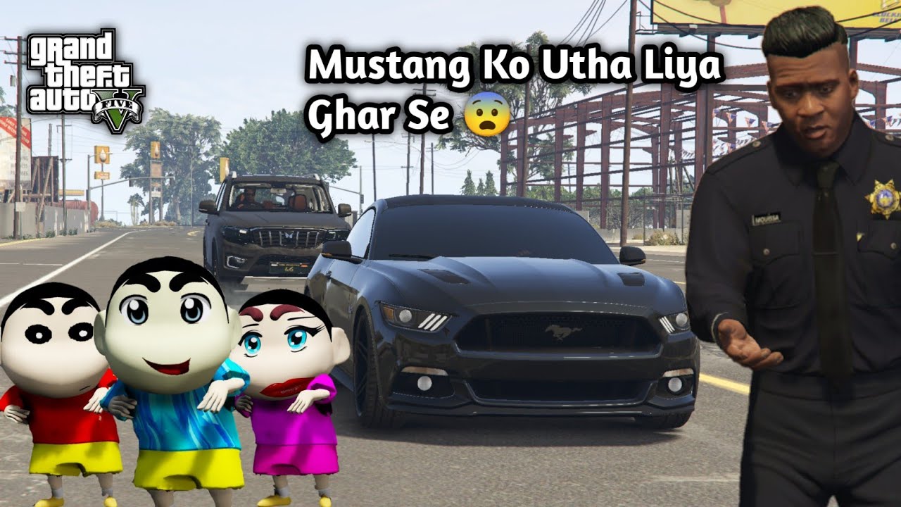GTA 5: Shinchan Found Mustang Alone 😲& Try Ato Snatched From the Franklin House 🥲Ps Gamester
