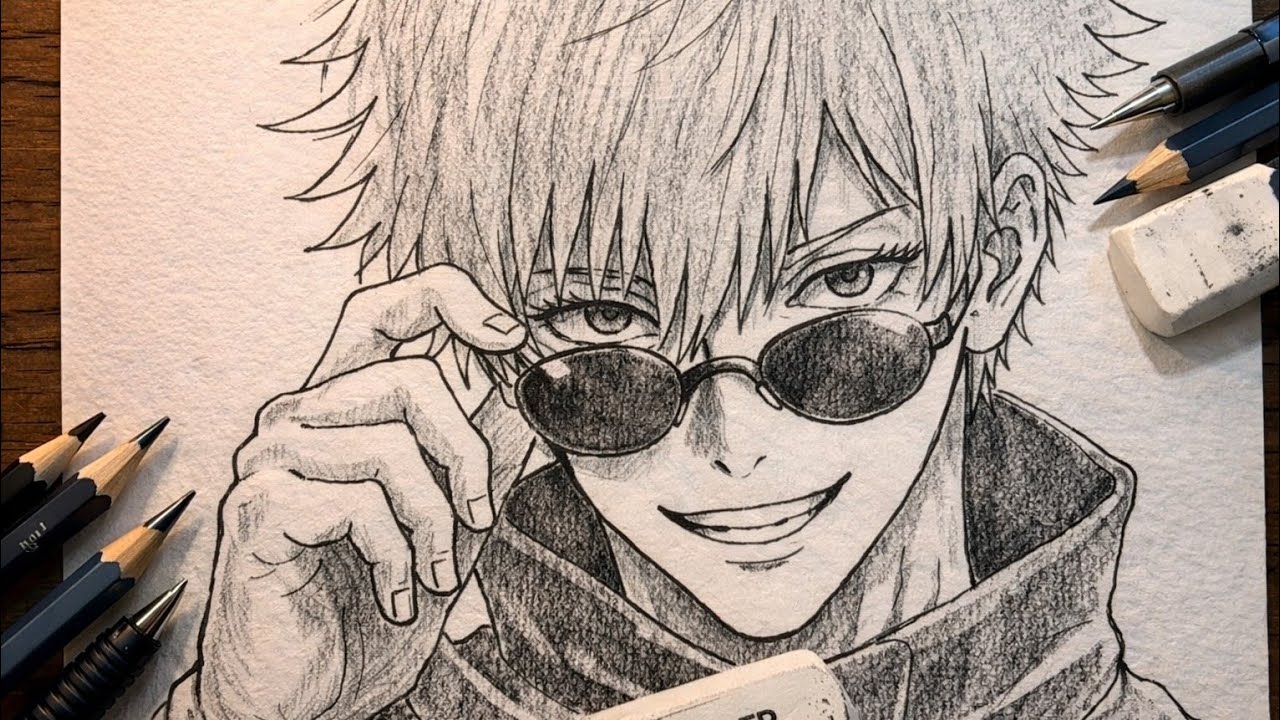 How To Draw Gojo Satoru Step by Step Easy | Anime Drawing Tutorial for Beginners