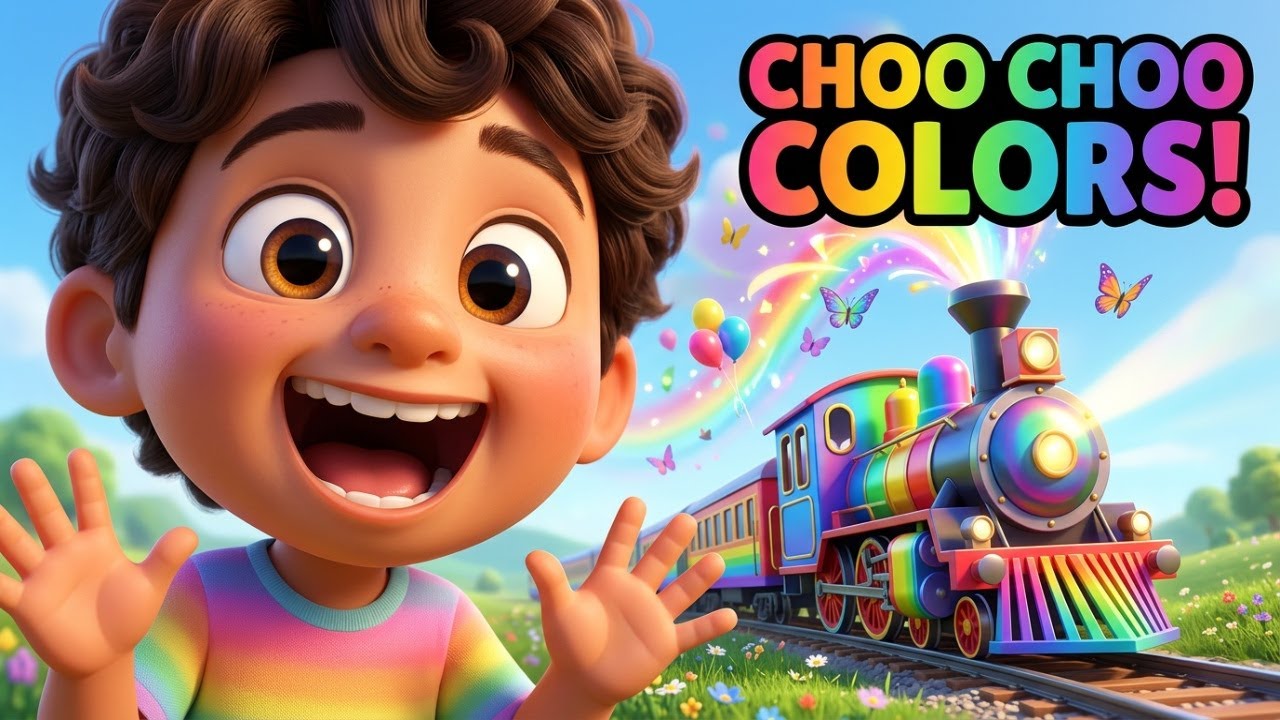 Magical Train Ride With Singing Colors! II Rainbow color train