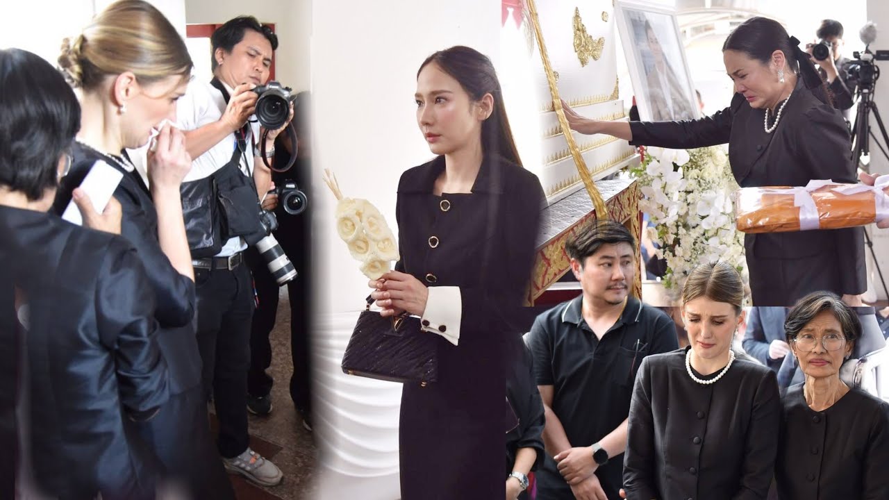 ภรรยา-แม่ #อ๋อมอรรคพันธ์ น้ำตาอาบแก้ม ในพิธีฌาปนกิจ