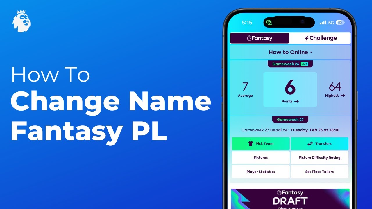 How To Change TEAM NAME on Fantasy Premier League