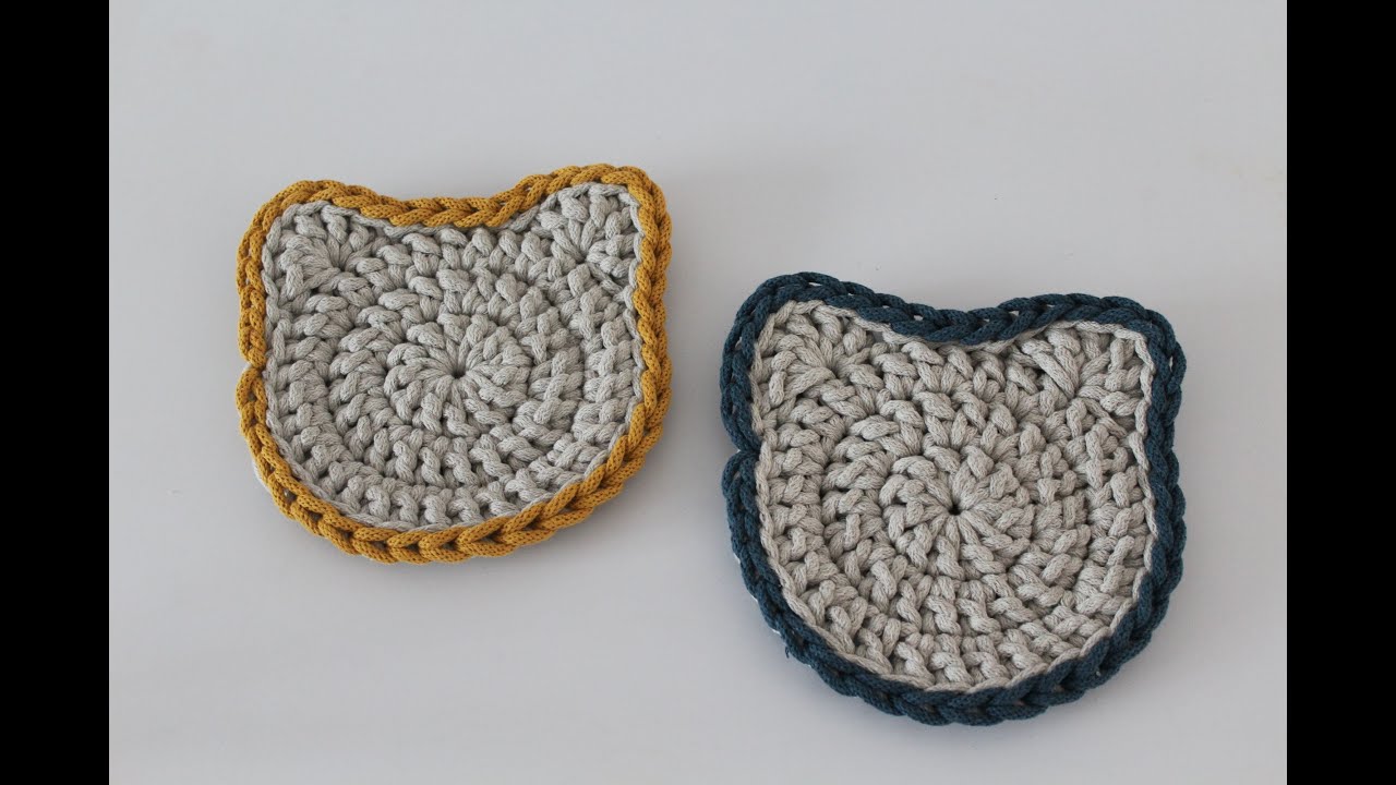 Podkładka pod talerz na szydełku, crochet coaster cat
