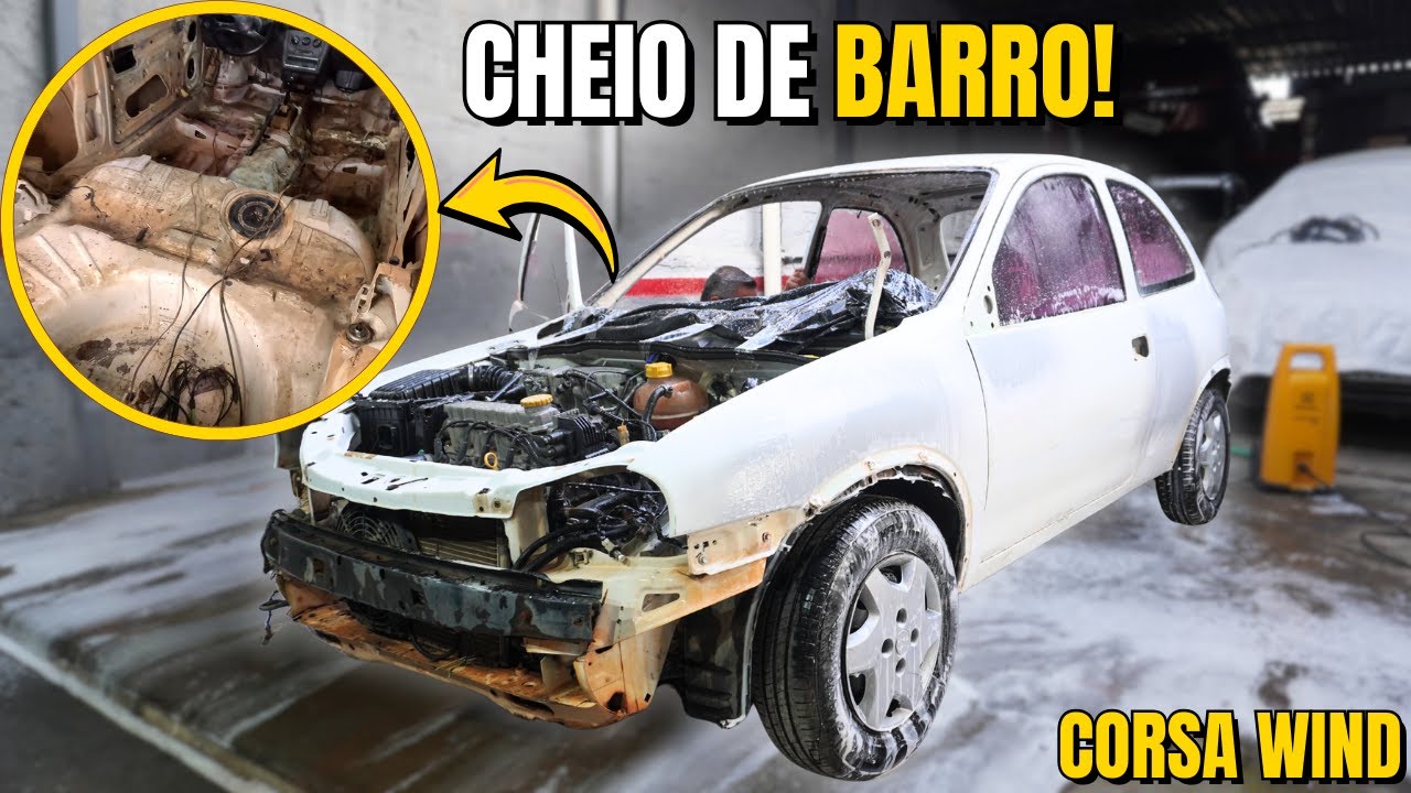 LIMPEZA BRABA! Lixamento e Alinhamento do Corsa Wind Para a Reforma!