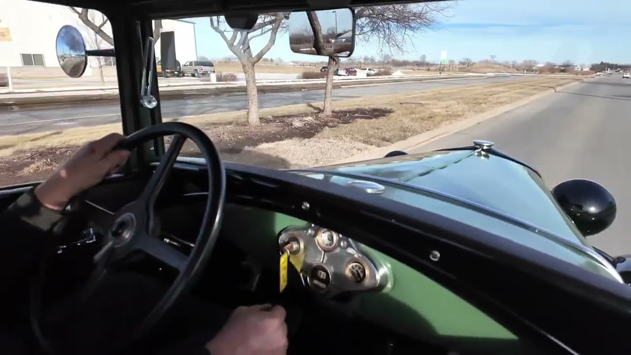 1930 Ford Model A Pickup Start Up and Drive