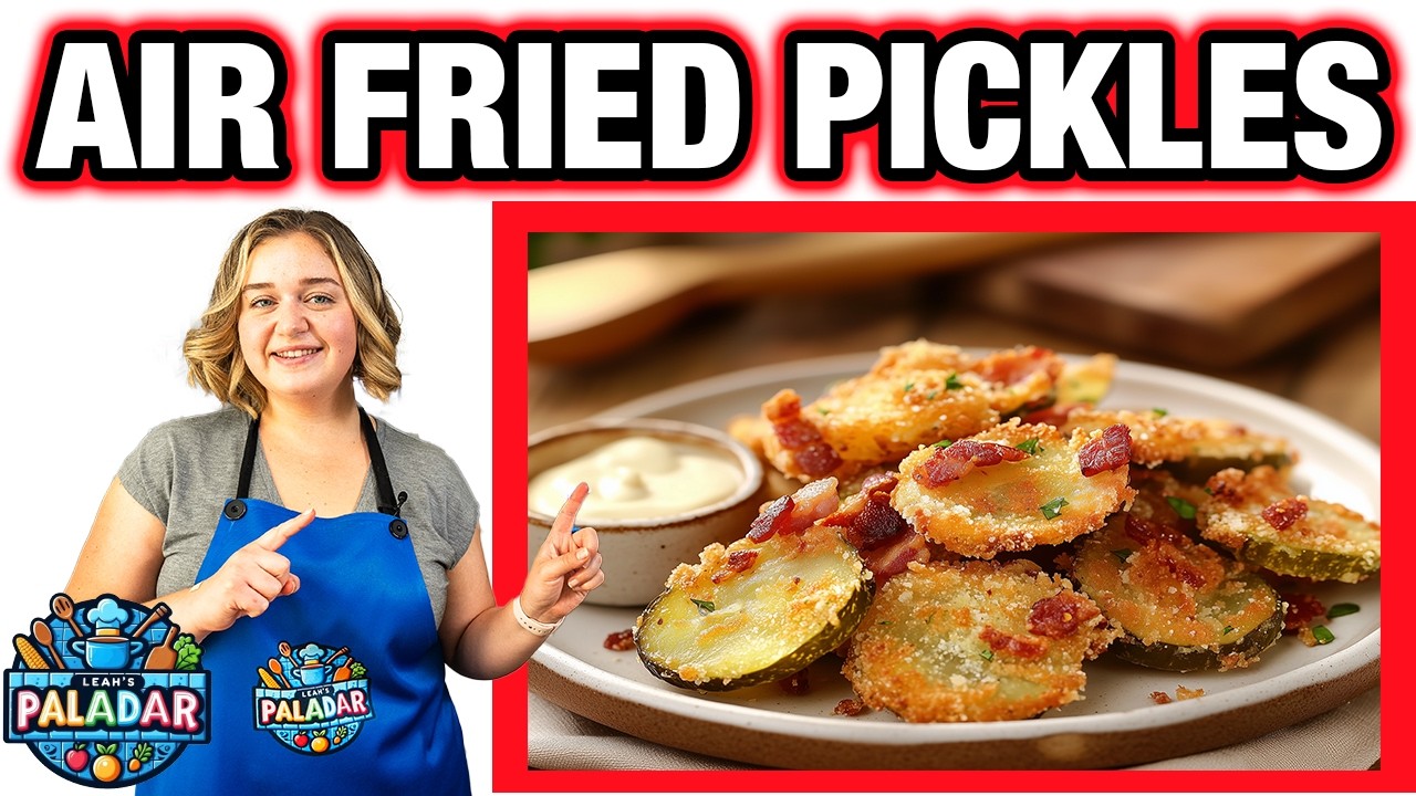 Air Fried Crispy Pickle Chips - Keto Friendly, Low Carb, Low Calorie