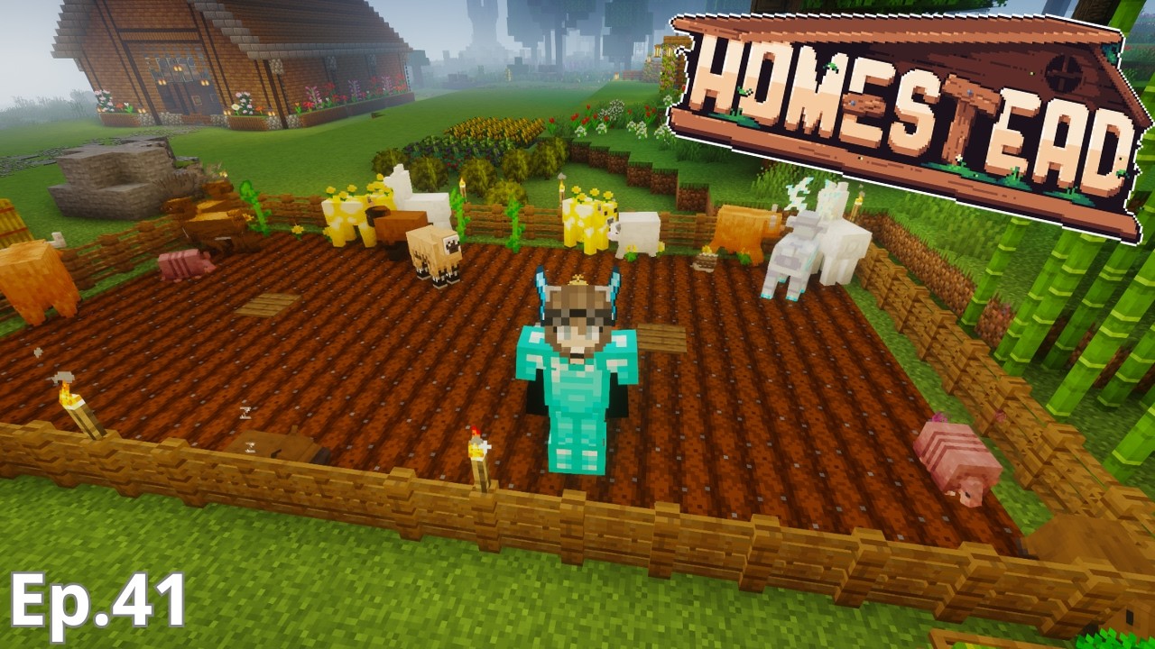 BUSCANDO ANIMAIS PARA A FAZENDA | Homestead Minecraft | Ep.41