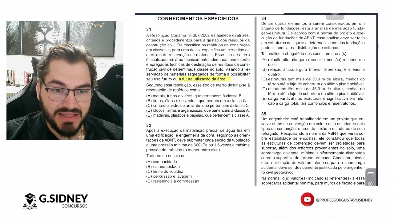 PROVA COMENTADA CAIXA ECONOMICA FEDERAL ENGENHARIA CIVIL.