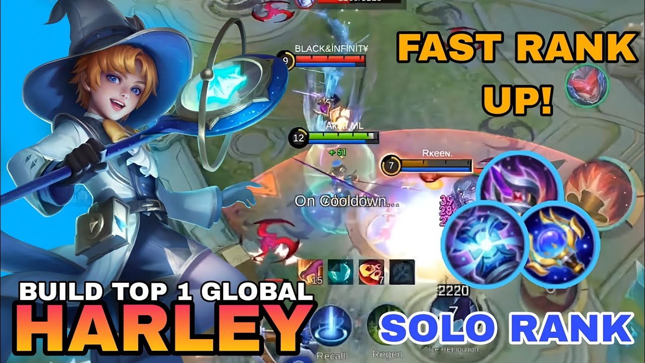 FAST RANK UP | BUILD TOP 1 GLOBAL HARLEY | SOLO RANK HARLEY GAMEPLAY | MOBILE LEGENDS