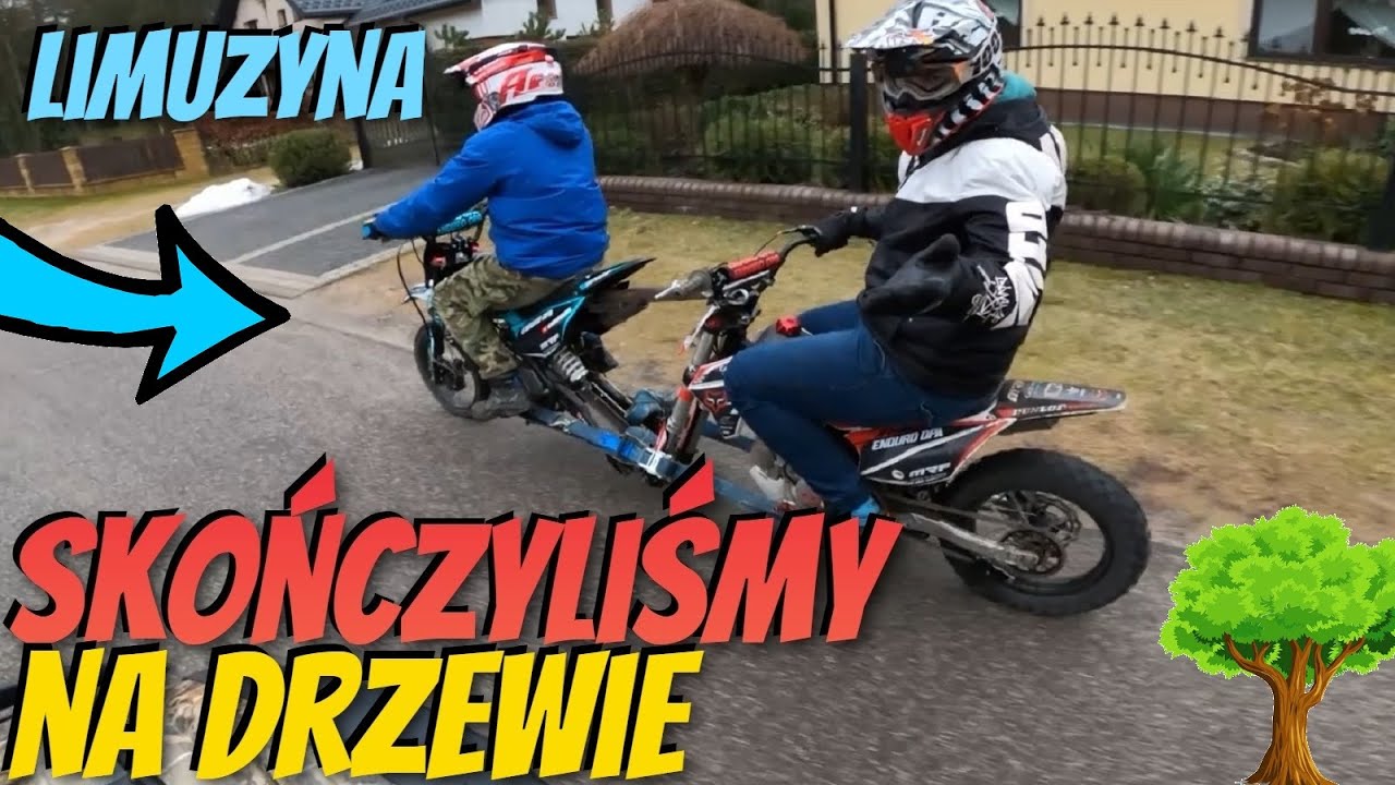 Zbudowaliśmy LIMUZYNĘ z 2 crossów i skończyliśmy nią na drzewie / Przejazd z przyczepka przez rzekę
