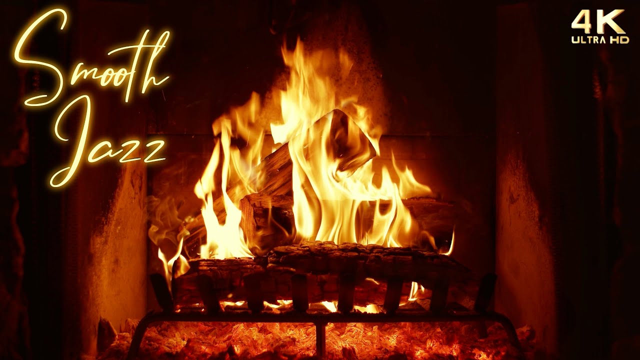 🔥 Relaxing Smooth Jazz Music Fireplace Ambience No.5 🔥