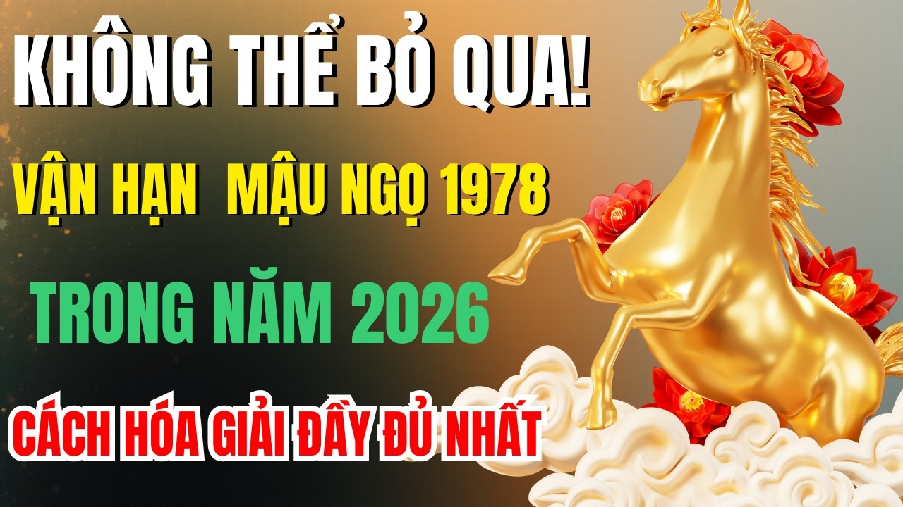 KHÔNG THỂ BỎ QUA! Vận hạn tuổi Mậu Ngọ (1978) trong năm 2026 Bính Ngọ và cách hóa giải ĐẦY ĐỦ NHẤT