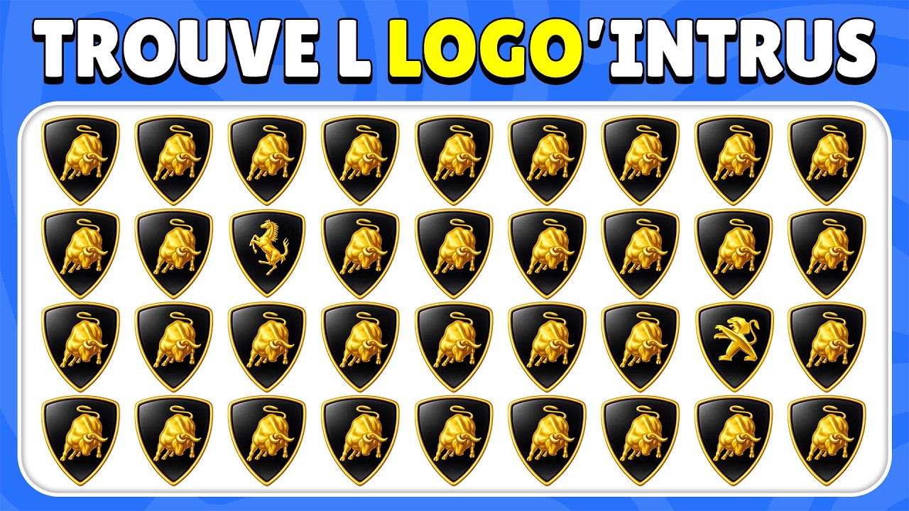 Trouve l’Intrus - Défi Logos de Voitures 🚗🔍✅ | 40 niveaux pour des yeux de lynx ! | Quiz Lapinou