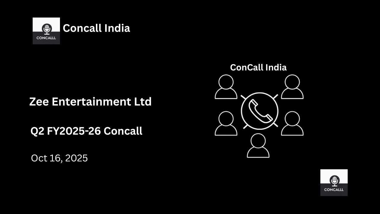 Zee Entertainment Enterprises (ZEEL) LtdQ2 FY2025-26 Concall
