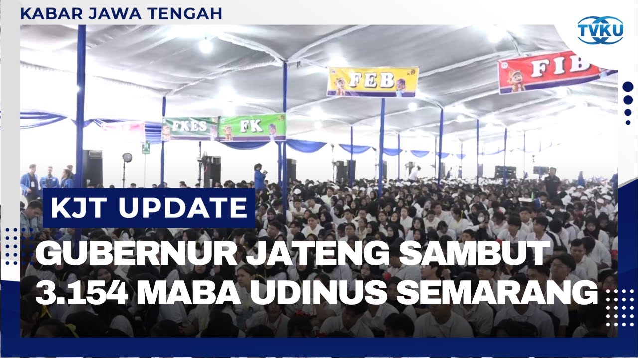 Gubernur Jateng dan Rektor Udinus Berikan Wejangan Kepada 3.154 Maba UDINUS
