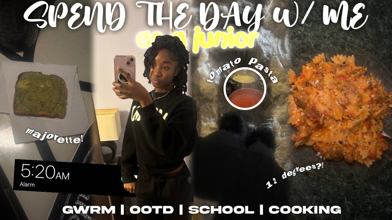 REALISTIC day in THE LIFE (of a junior) | grwm, ootd, practice, cooking 