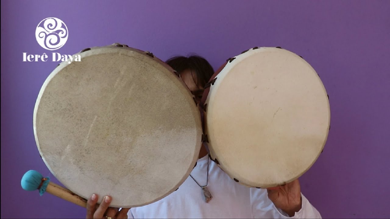 Diferença de SOM entre os Tambores Lakota de 31,5 cm e o de 35cm e também entre o Tambor Cherokee.