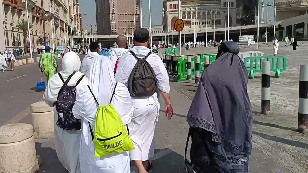 الطريق من فندق اعمار المنار شارع ابراهيم الخليل الى ساحة الحرم