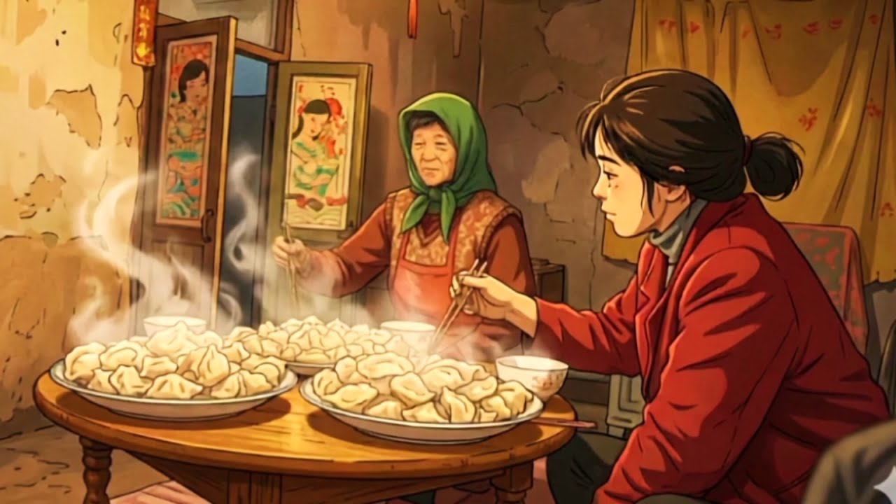 Primitive Chinese Life in a FORGOTTEN Village: Making Traditional Grandma's Dumplings [ Anime ASMR]