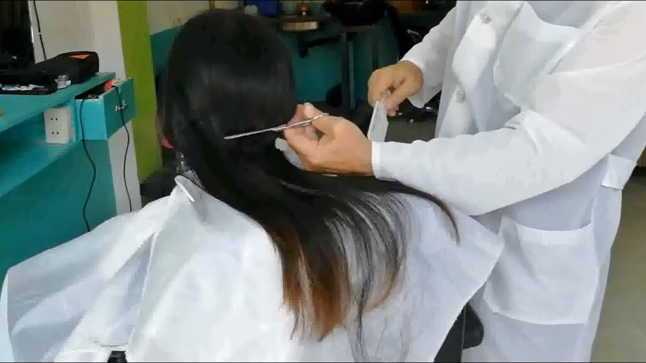 Woman´s long hair shaved bald FULL VIDEO