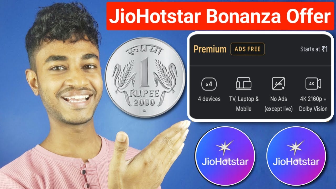 JioHotstar Subscription Rs.1🔥JioHotstar Bonanza Offer