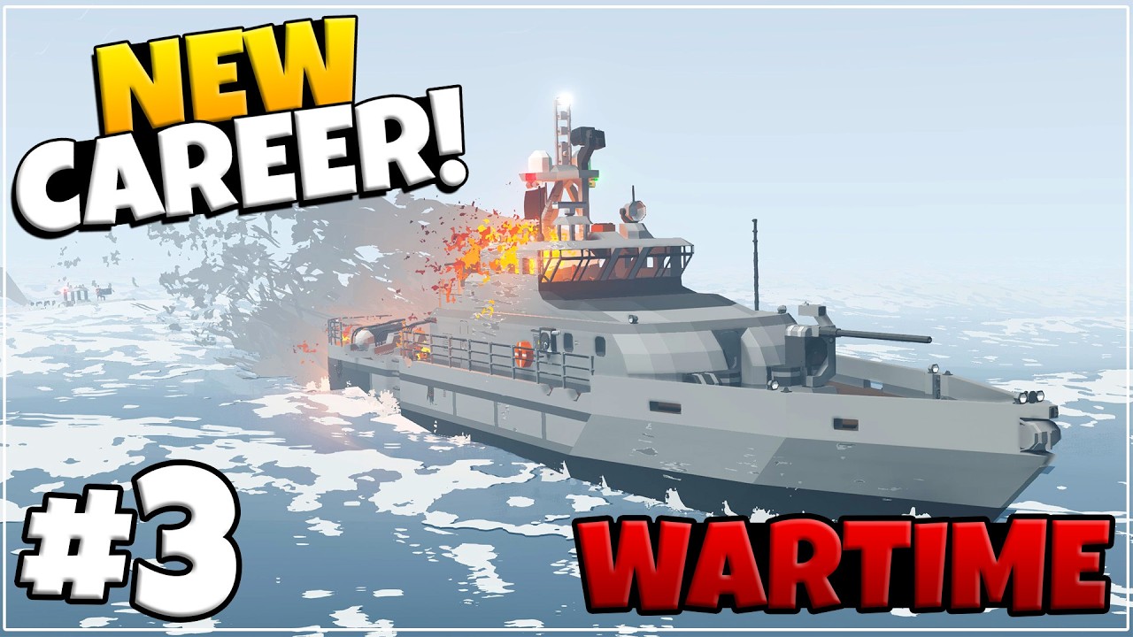 HUNTING ENEMY SHIPS & HELICOPTERS! - Hardcore WARTIME Career Stormworks  - EPISODE 3