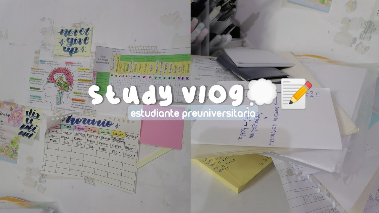 rutina de una estudiante preuniversitaria || study vlog💭📋