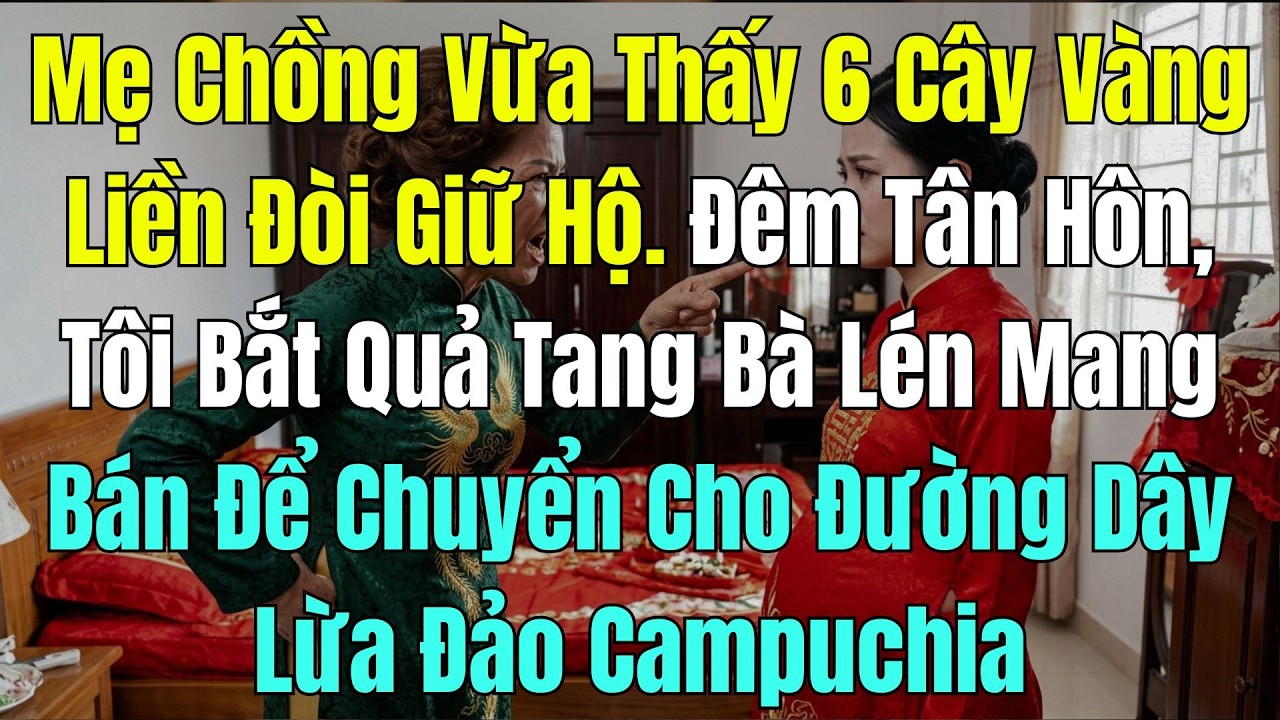 Mẹ Chồng Vừa Thấy 6 Cây Vàng Liền Đòi Giữ Hộ. Đêm Tân Hôn, Tôi Bắt Quả Tang Bà Lén Mang Bán Để