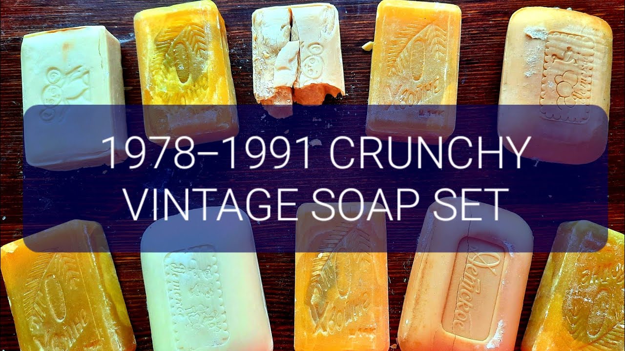 ASMR soap cutting - little 1978-1991 vintage set