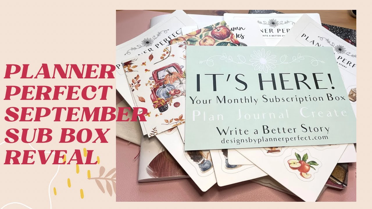 Planner Perfect September Sub Box Reveal ! Discount code : Carol20